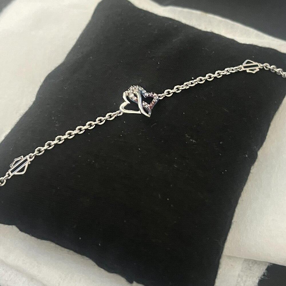 HARLEY DAVIDSON WHITE AND ROSE GOLD BRACELET